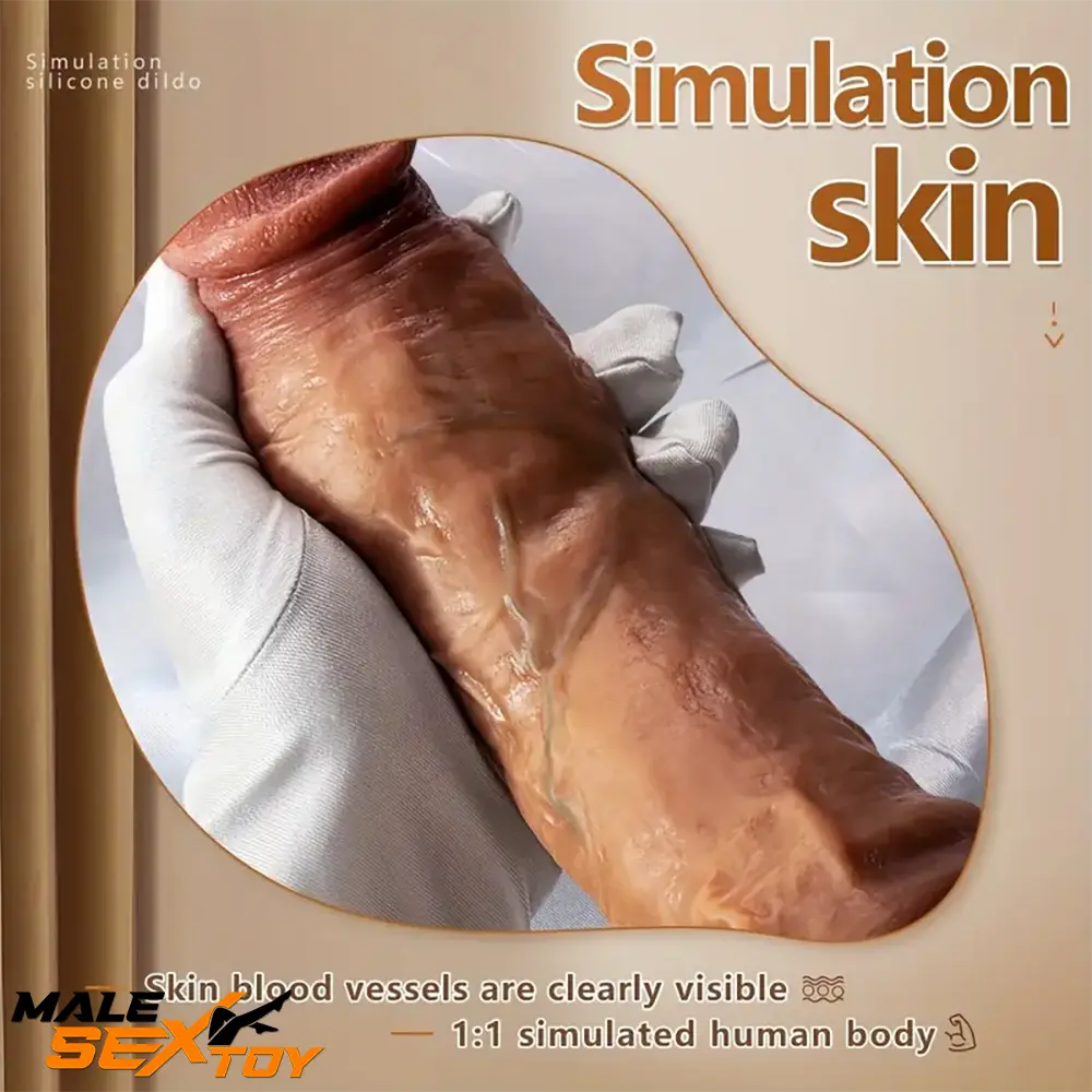 6.88in 9.64in 11.22in Thick Silicone Soft Lifelike Big Female Dildo Sex Toy Male Sex Toy