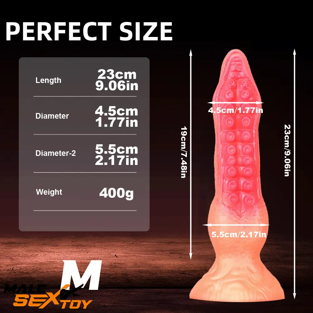7.08in 9.06in 10.24in 11.81in Octopus Tentacles Odd Silicone Flexible Dildo Male Sex Toy
