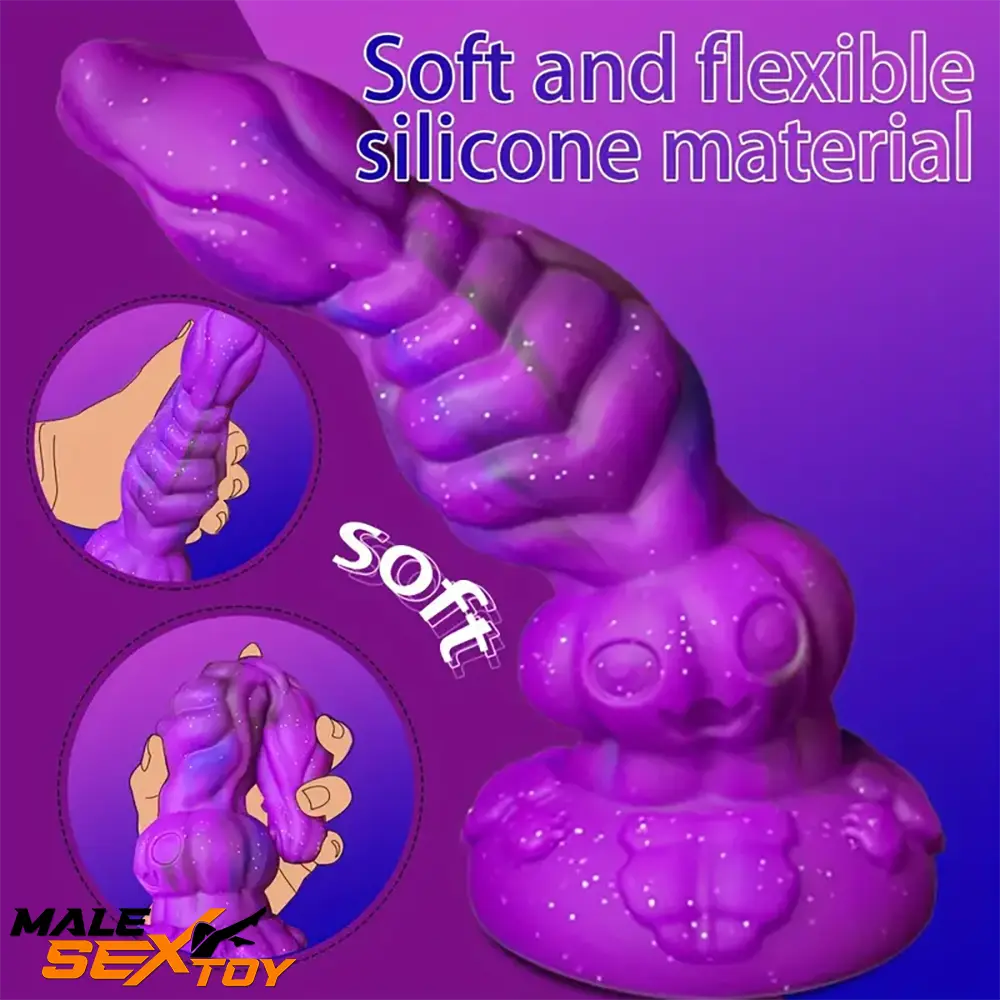 9.4in Soft Liquid Silicone Big Alien Dildo For Clit Orgasm Masturbation Male Sex Toy