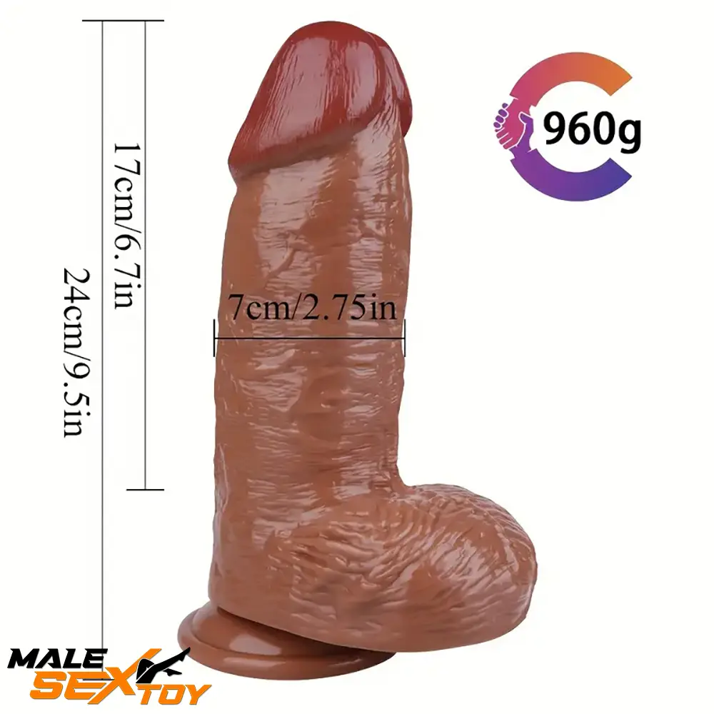 9.5in Big Real Looking PVC Dildo For Women Men Lesbian Gay Sex Male Sex Toy