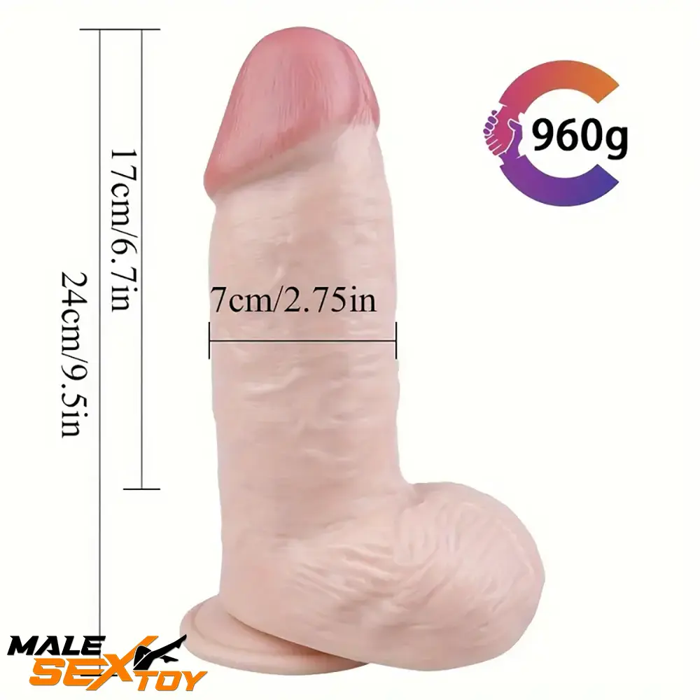 9.5in Big Real Looking PVC Dildo For Women Men Lesbian Gay Sex Male Sex Toy