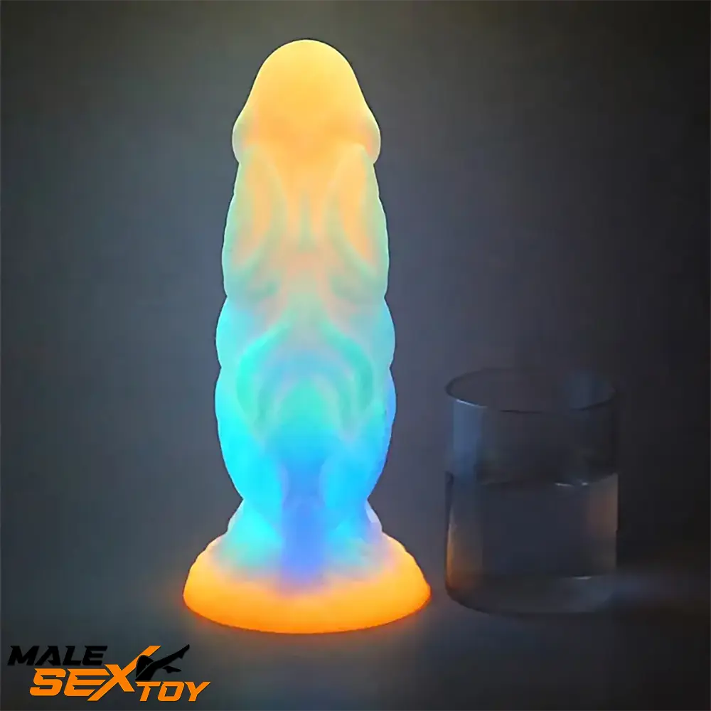 9.06in Fantasy Luminous Silicone Soft Big Dildo For Women Masturbation Male Sex Toy