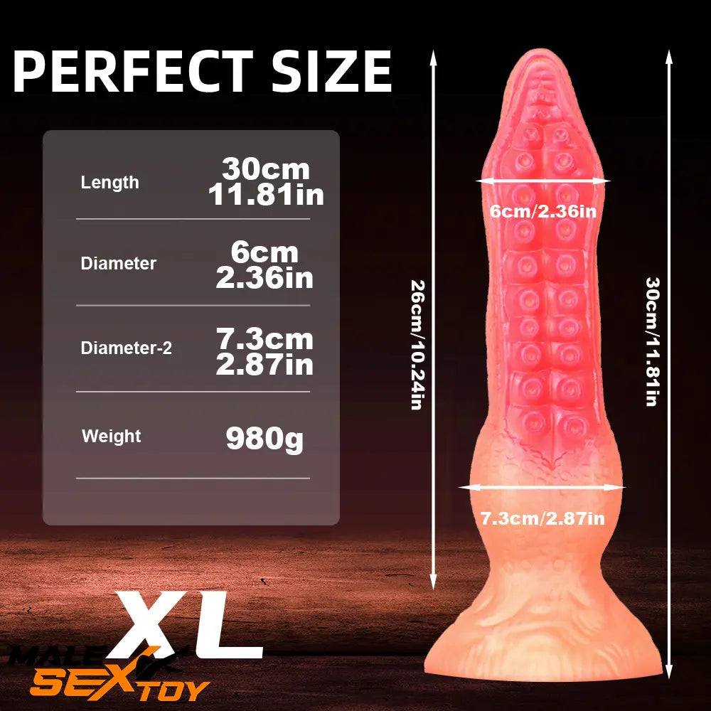 7.08in 9.06in 10.24in 11.81in Octopus Tentacles Odd Silicone Flexible Dildo Male Sex Toy