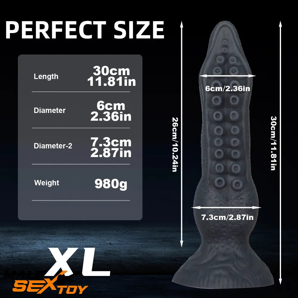 7.08in 9.06in 10.24in 11.81in Octopus Tentacles Odd Silicone Flexible Dildo Male Sex Toy