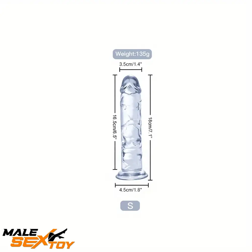 6.3in 7.1in 7.7in 8.5in 9.8in 12in Realistic Clear Dildo For Masturbation Male Sex Toy