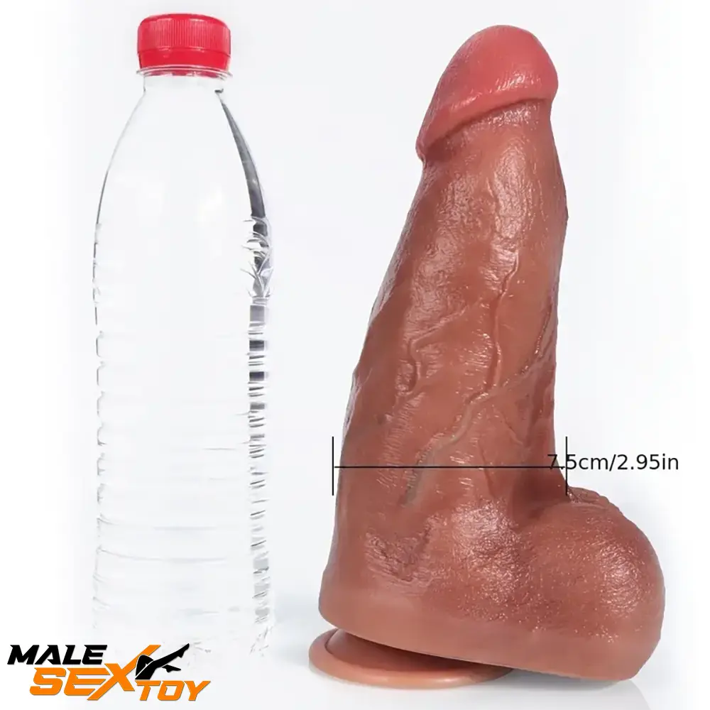 9.06in Superb Skin Thick Real Silicone Big Dildo Vaginal Anal Dilator Male Sex Toy
