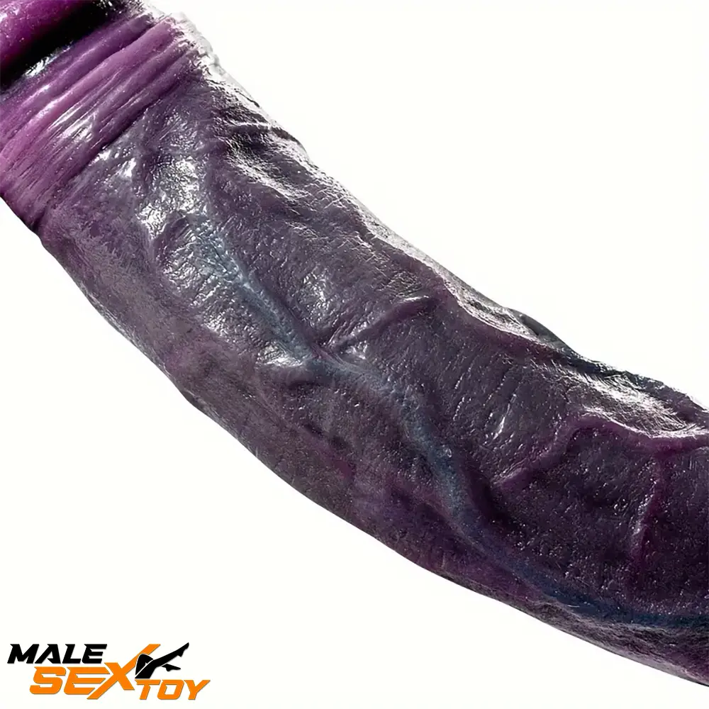 8.66in 8.74in 10.43in Big Ebony Silicone Flexible Dildo Anal Dilator Male Sex Toy