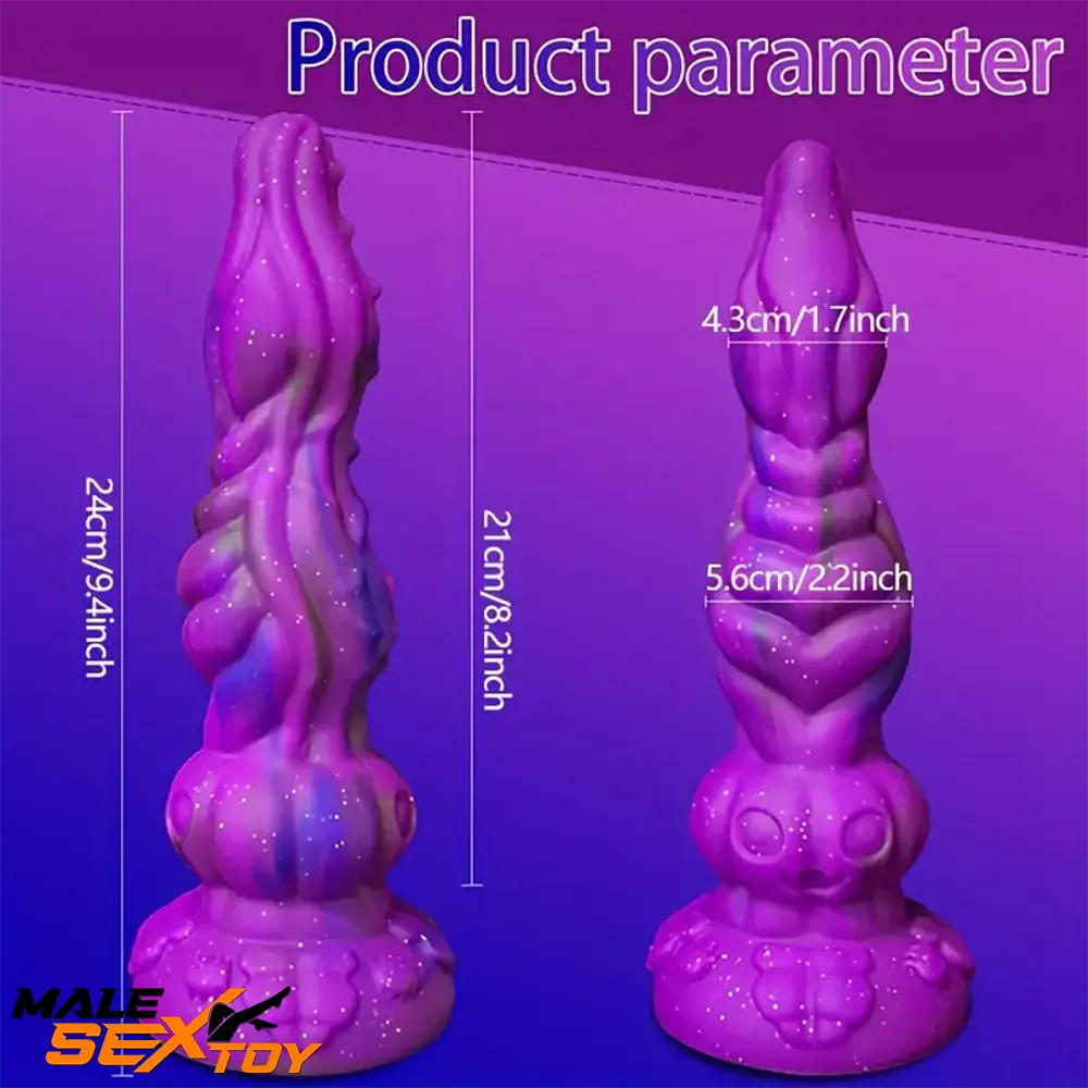 9.4in Soft Liquid Silicone Big Alien Dildo For Clit Orgasm Masturbation Male Sex Toy