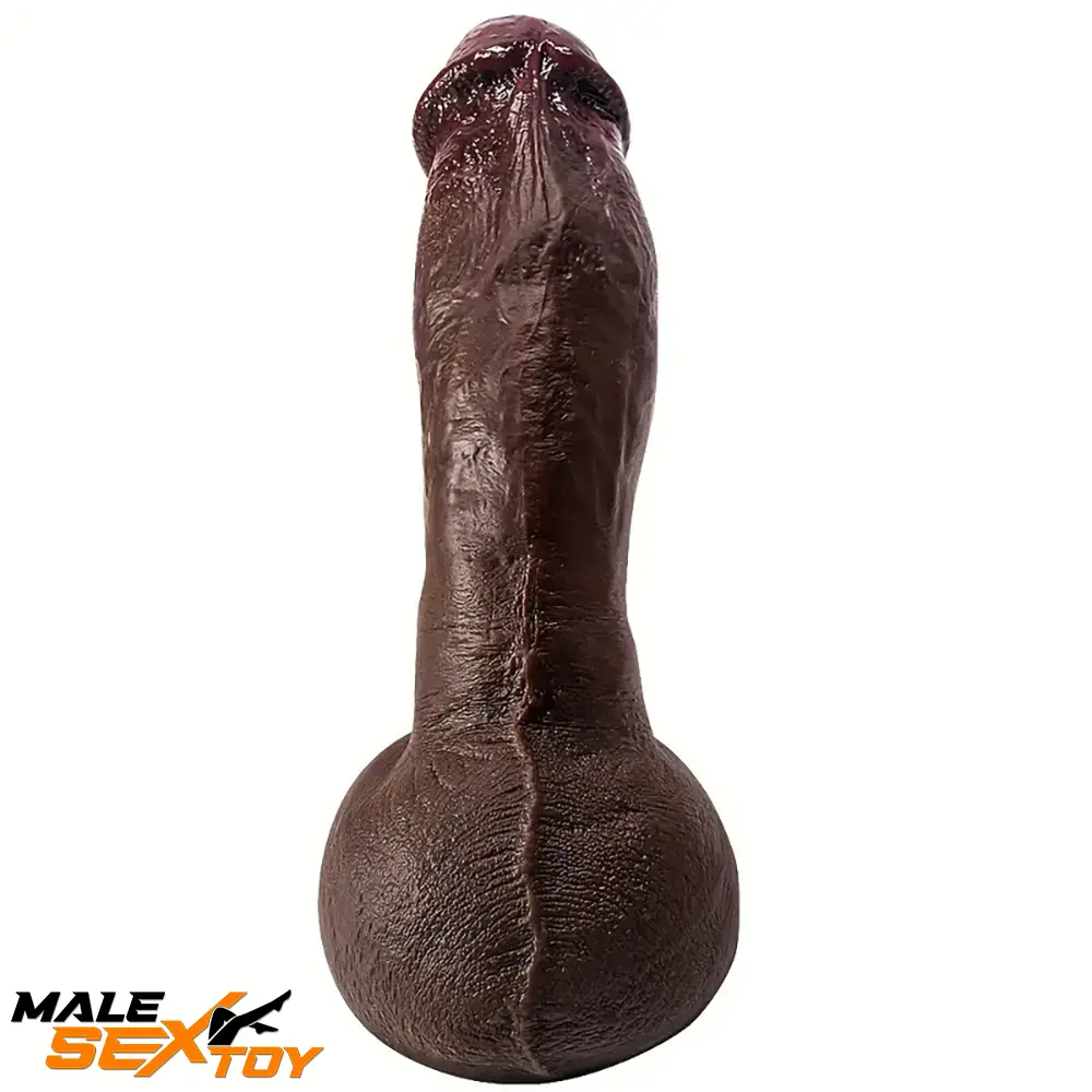 8.07in 8.66in 9.44in Ebony Silicone Soft Big Dildo Female Masturbator Male Sex Toy