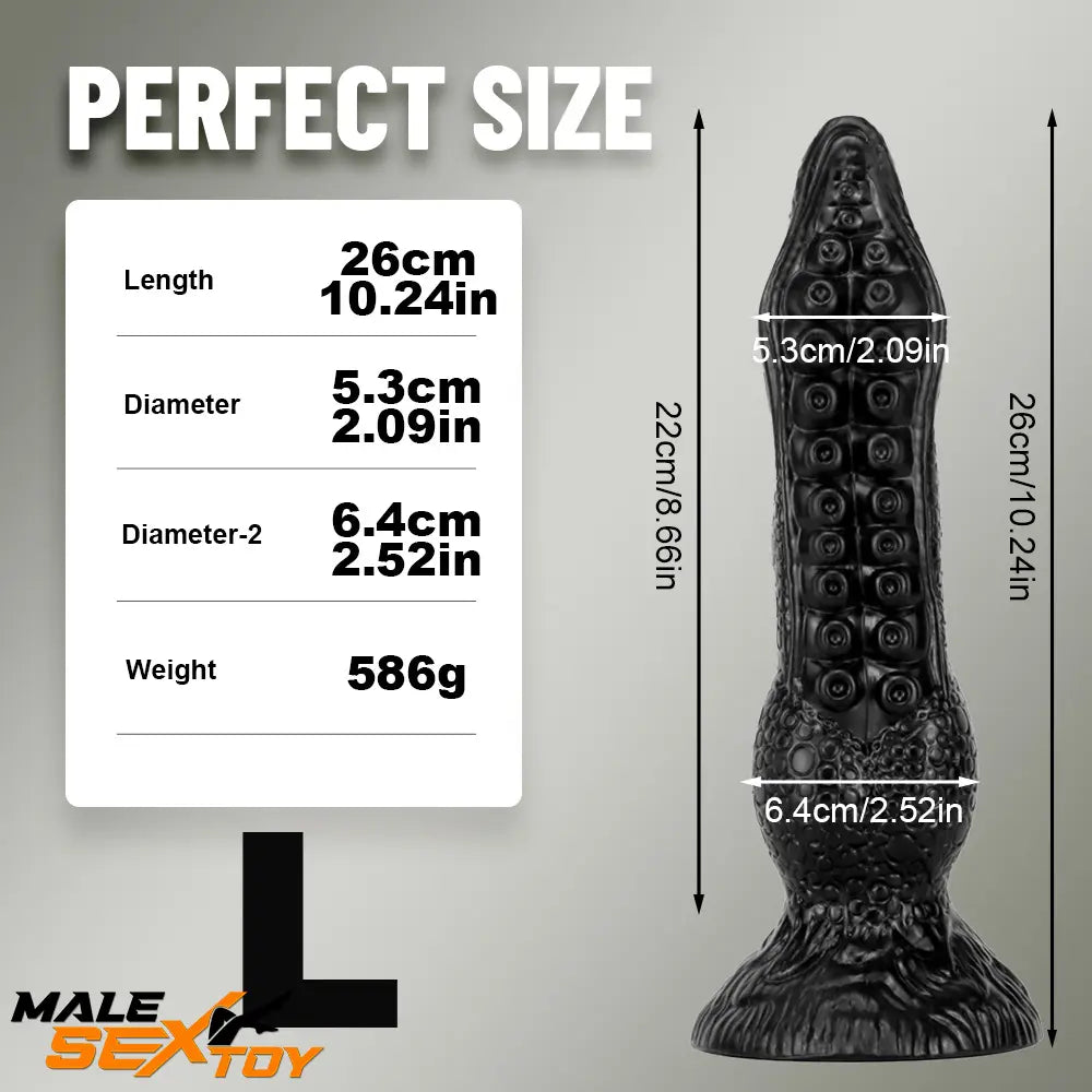 7.08in 9.06in 10.24in 11.81in Fantasy Tentacle Octopus PVC Large Dildo Male Sex Toy