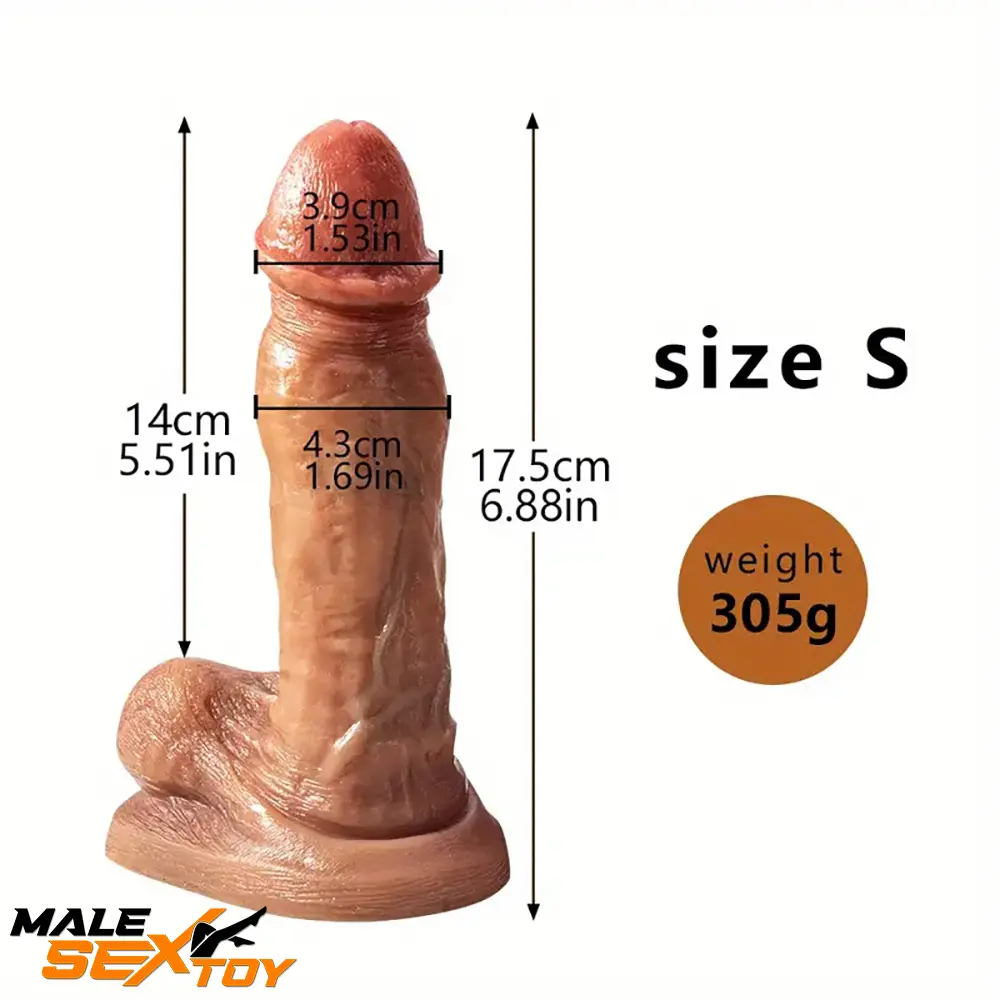 6.88in 9.64in 11.22in Thick Silicone Soft Lifelike Big Female Dildo Sex Toy Male Sex Toy