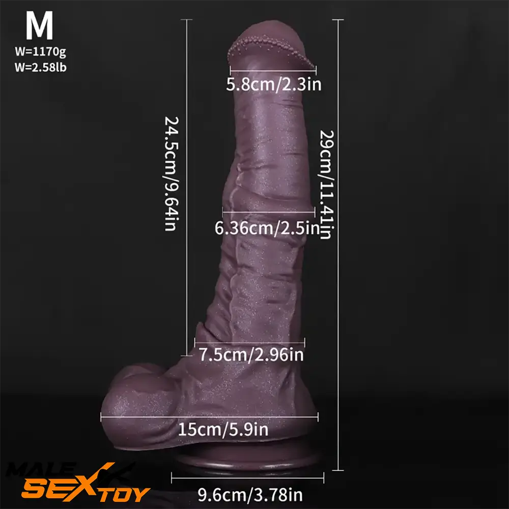 9.45in 11.41in 13.58in Liquid Silicone Animal Horse Realistic Penis Dildo Male Sex Toy