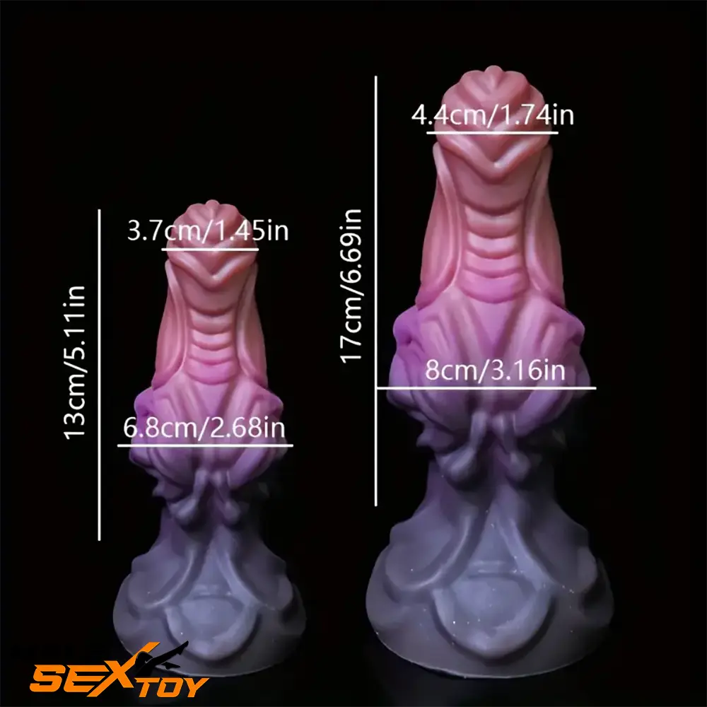 6.69in 8.66in Silicone Flexible Fantasy Dildo For BDSM Sex Love Toy Male Sex Toy