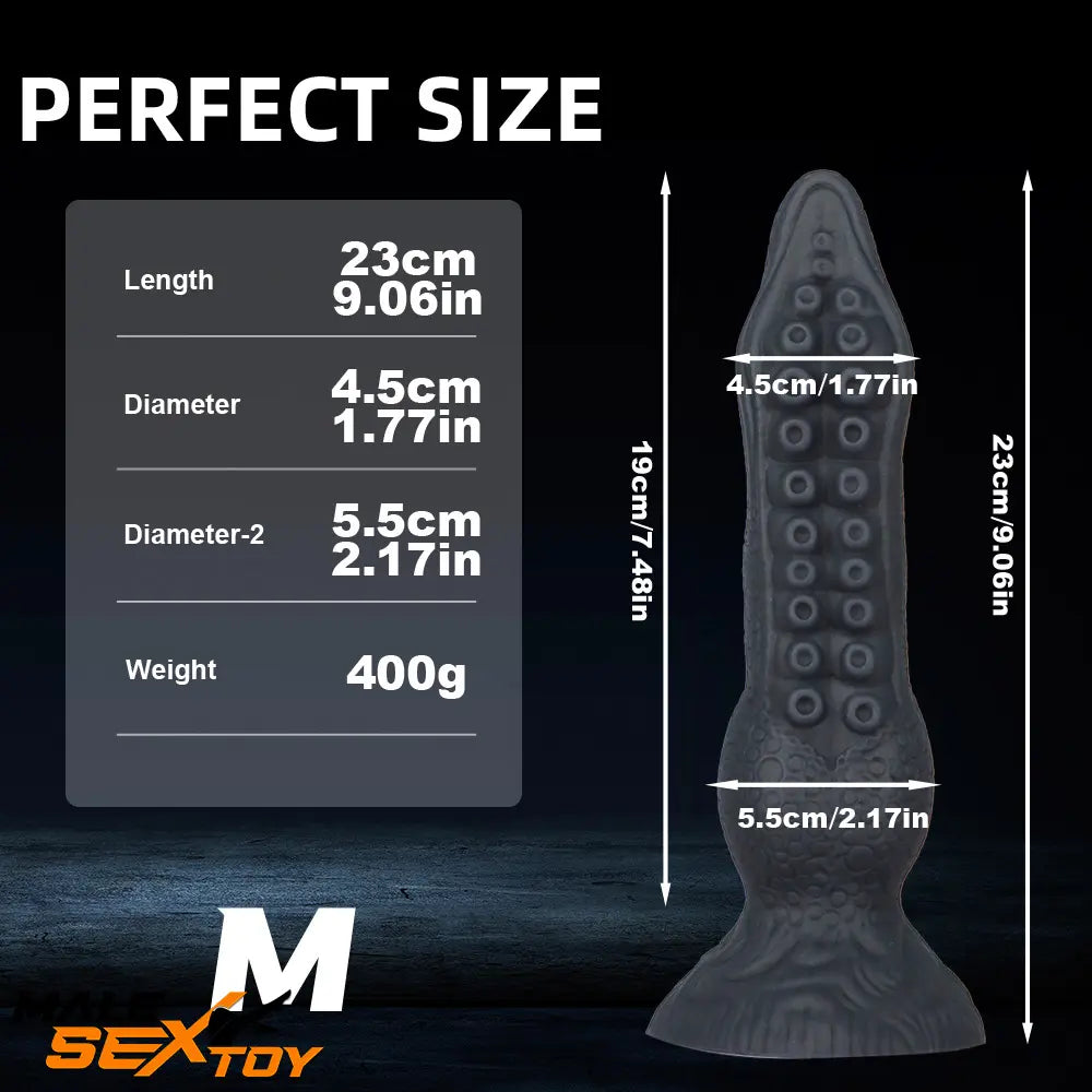 7.08in 9.06in 10.24in 11.81in Octopus Tentacles Odd Silicone Flexible Dildo Male Sex Toy