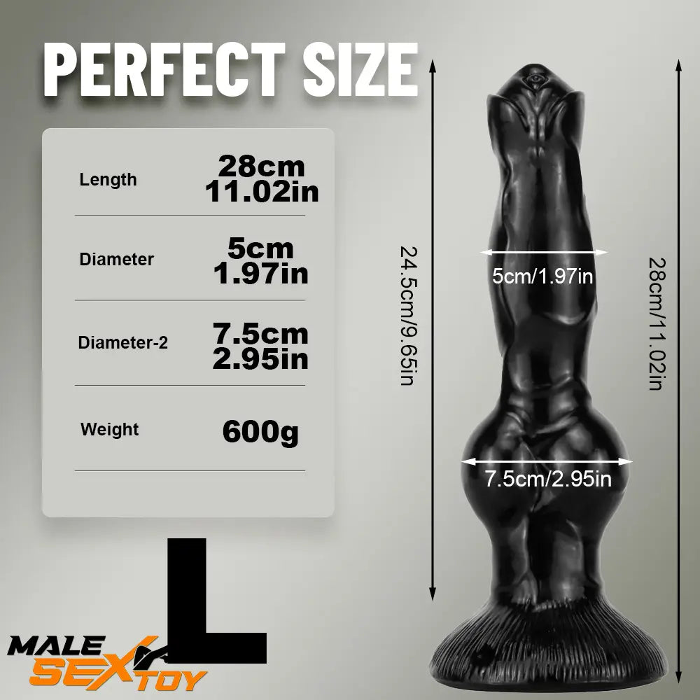 7.48in 9.45in 11.02in 12.99in Big Fantasy Animal Dog Cock Knotted Dildo Male Sex Toy
