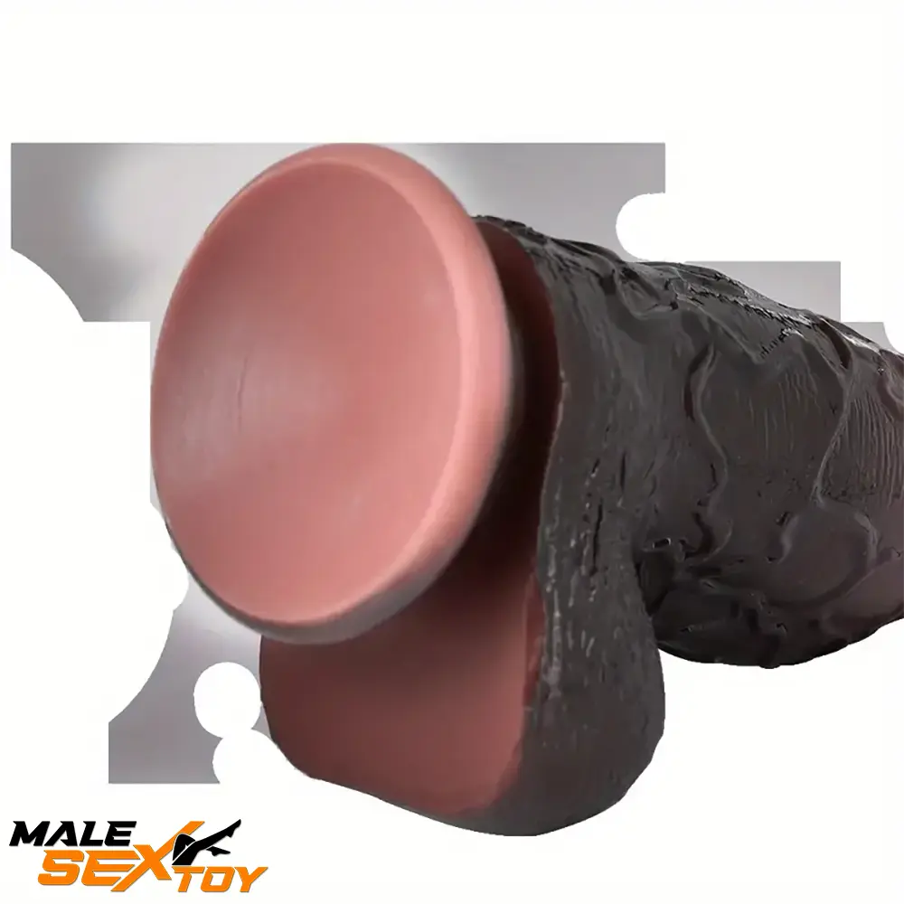7.87in Superb Skin Sensation Silicone Soft Big Testicles Penis Dildo Male Sex Toy