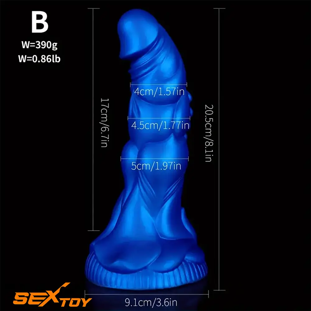 7.87in 8.1in 9.25in Silicone Realistic Monster Soft Bendable Large Dildo Male Sex Toy