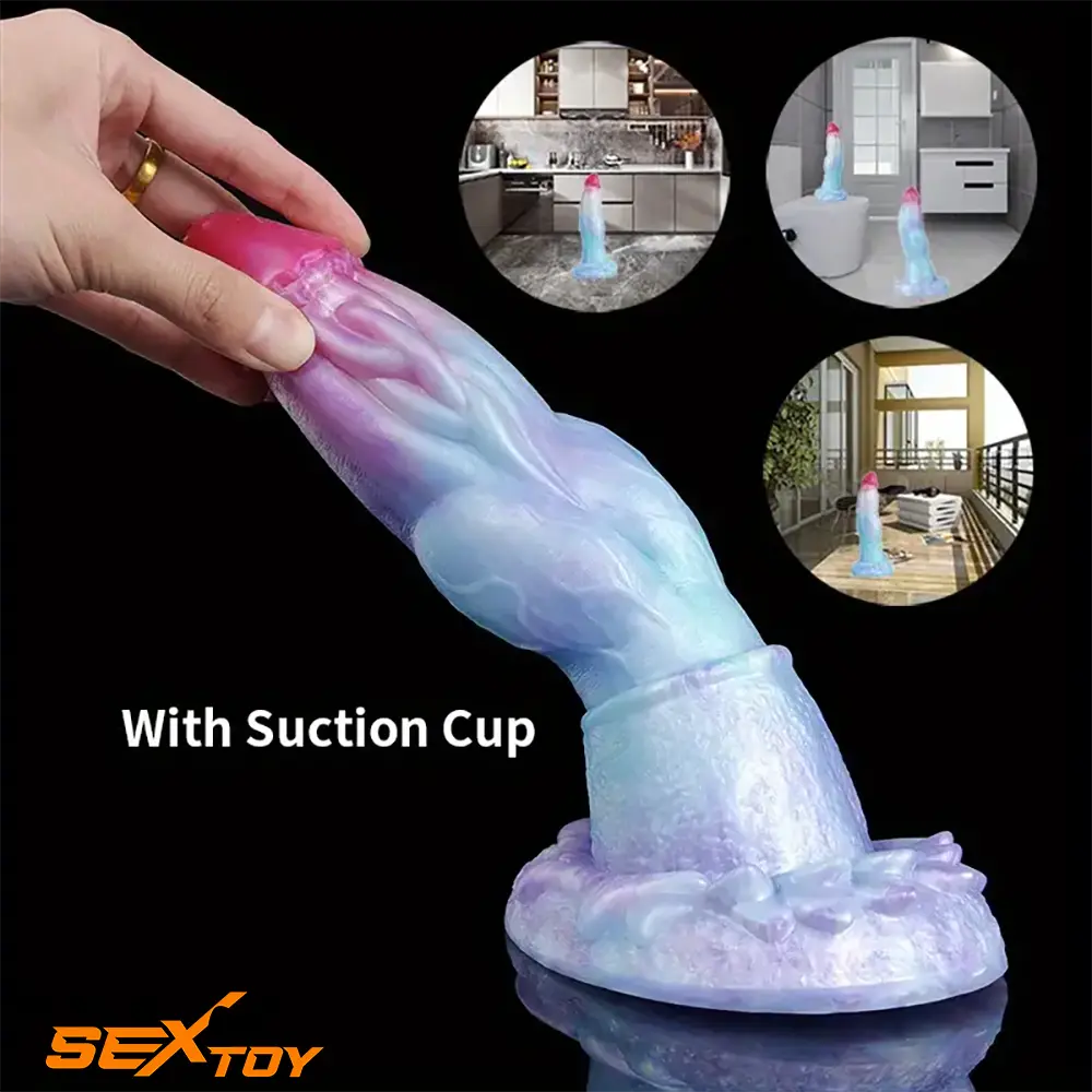 5.7in 7.79in 9.96in Dragon Soft Silicone Monster knot Extreme Dildo Male Sex Toy