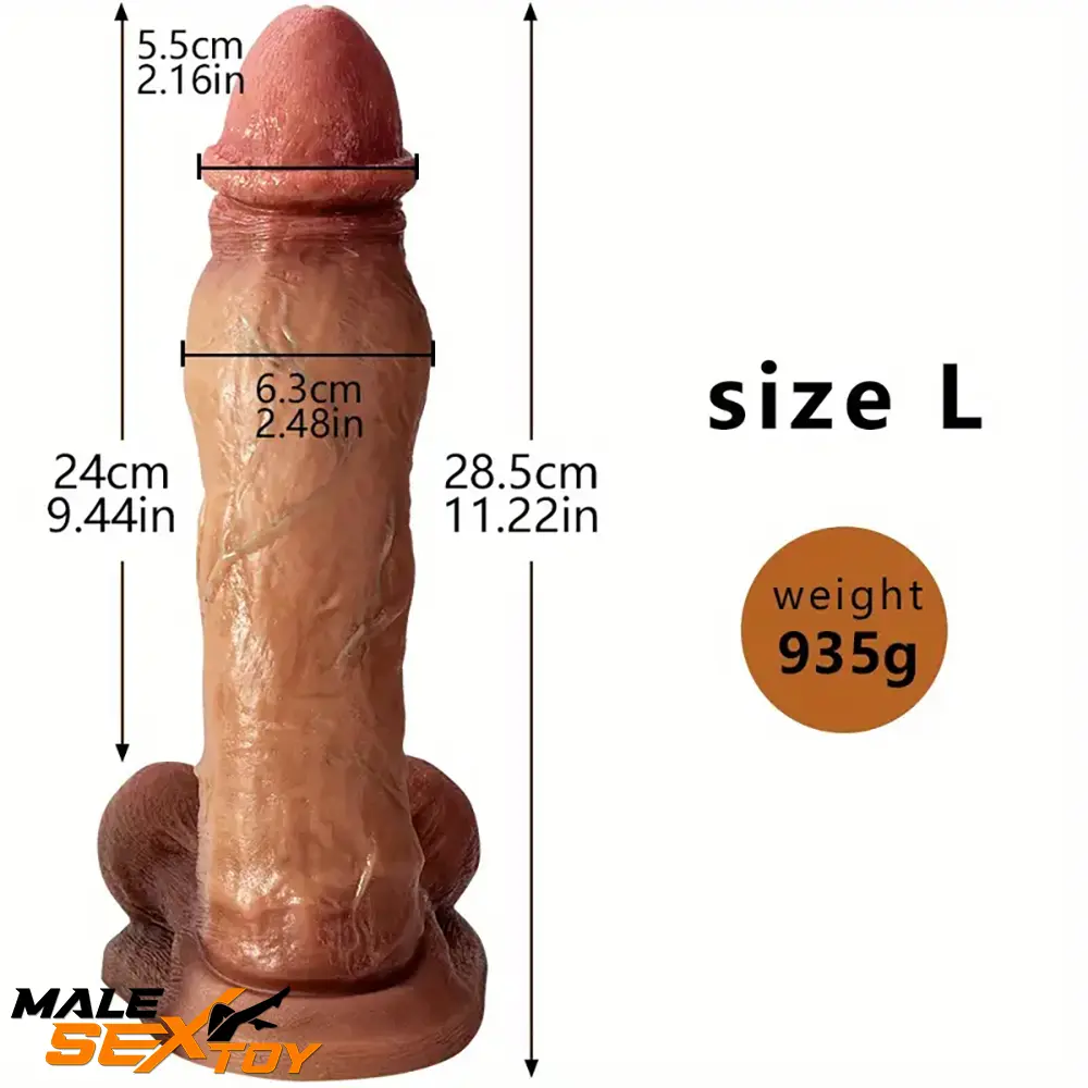 6.88in 9.64in 11.22in Thick Silicone Soft Lifelike Big Female Dildo Sex Toy Male Sex Toy