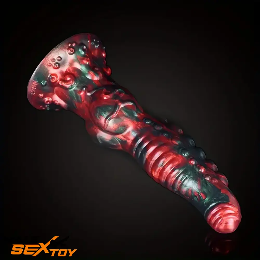 9.65in Silicone Big Soft Thick Tentacle Octopus Monster Knot Dildo Male Sex Toy