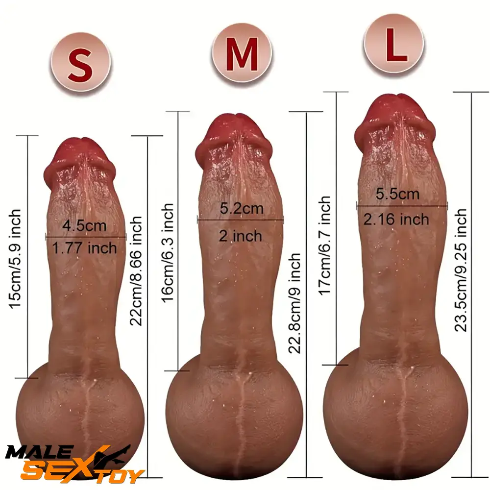 8.66in 9in 9.25in Real Skin Silicone Soft Big Penis Dildo For Women Sex Male Sex Toy