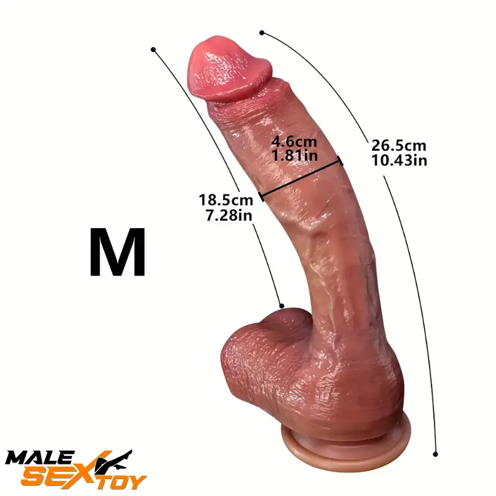 9.05in 10.43in 11.02in 12.2in 13.58in Soft Silicone Large Long Real Dildo Male Sex Toy
