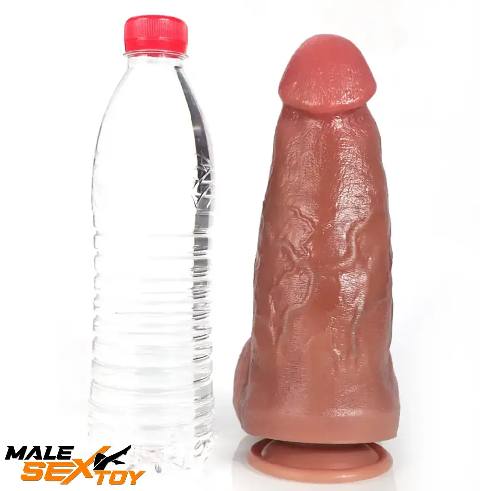 9.06in Superb Skin Thick Real Silicone Big Dildo Vaginal Anal Dilator Male Sex Toy