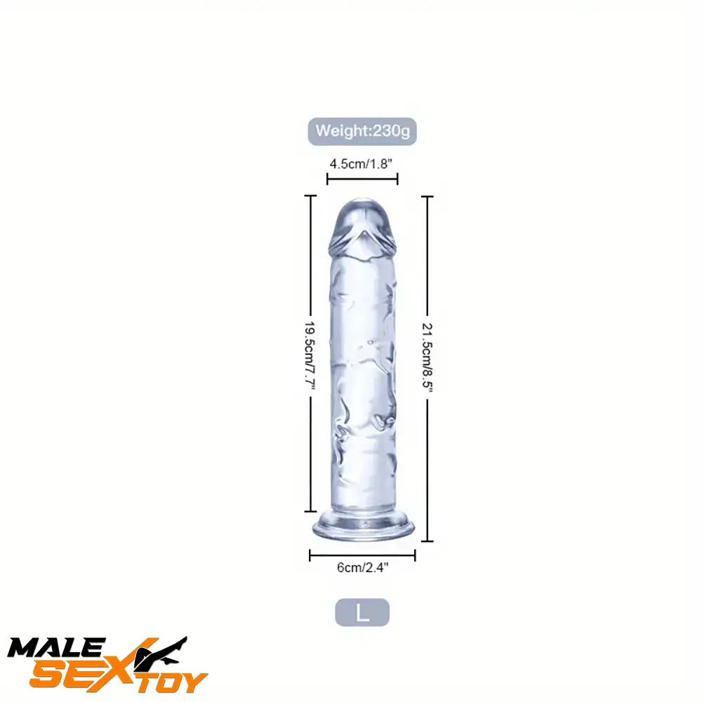 6.3in 7.1in 7.7in 8.5in 9.8in 12in Realistic Clear Dildo For Masturbation Male Sex Toy