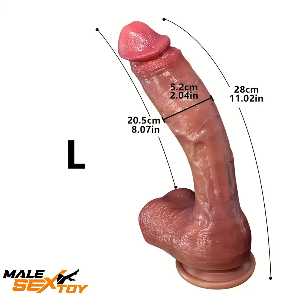 9.05in 10.43in 11.02in 12.2in 13.58in Soft Silicone Large Long Real Dildo Male Sex Toy
