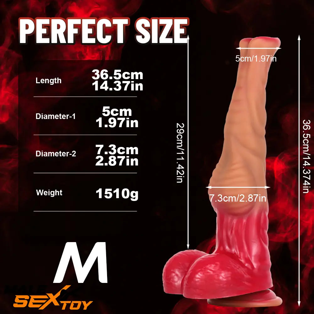 12.6in 14.37in 15.94in Silicone Animal Horse Cock Big Long Dildo Toy Male Sex Toy
