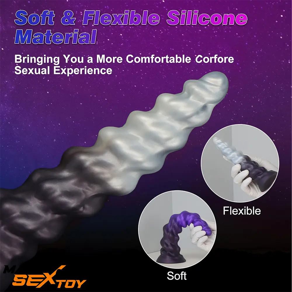 7.09in 9.05in 11.26in Silicone Fantasy Real Soft Cock Dildo For Anal Sex Male Sex Toy