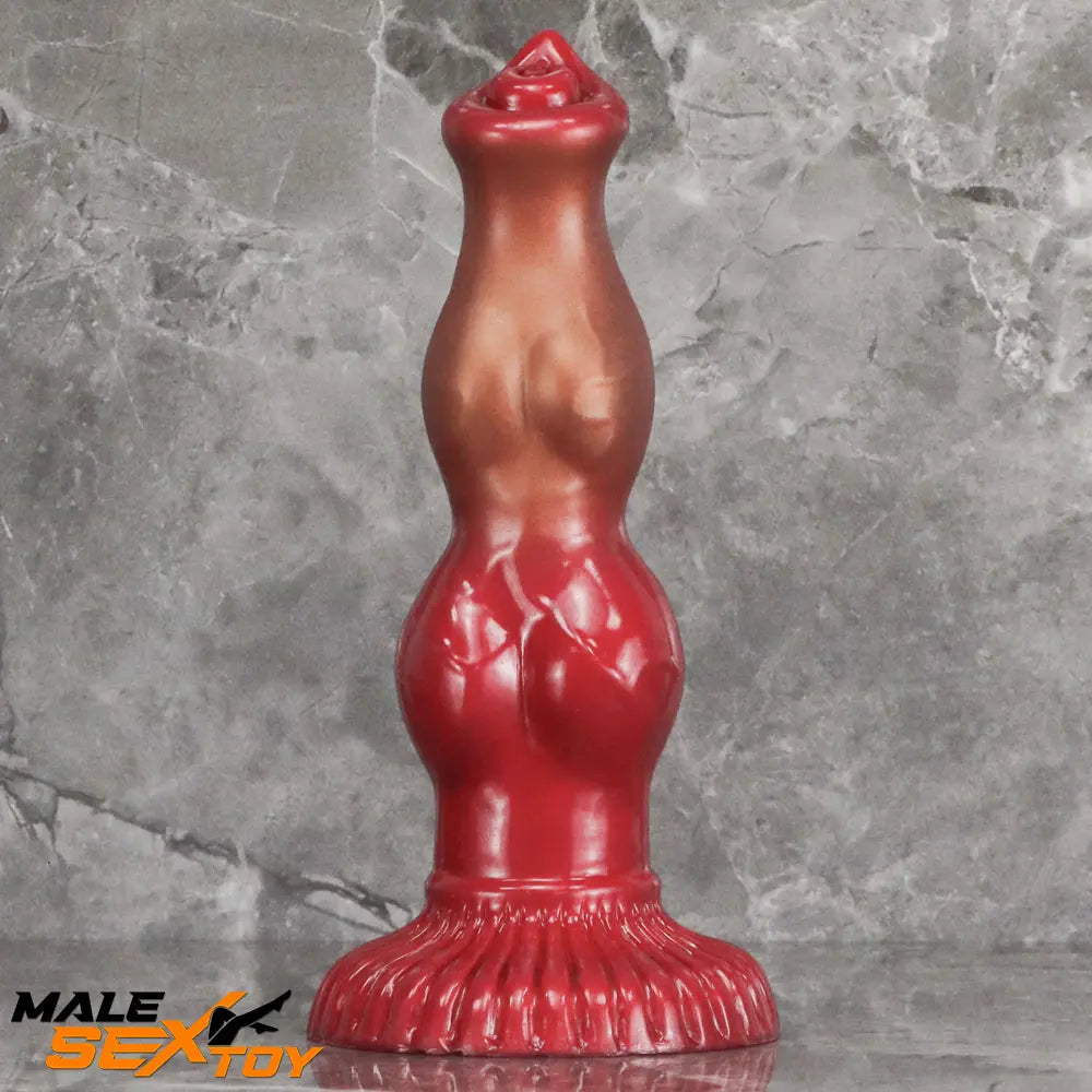 6.69in 7.48in 9.06in Silicone Fantasy Animal Dog Soft Cock Knot Dildo Male Sex Toy