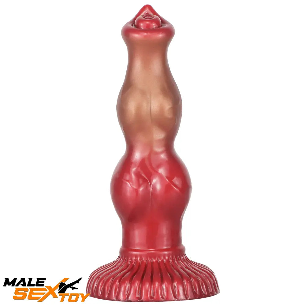 6.69in 7.48in 9.06in Silicone Fantasy Animal Dog Soft Cock Knot Dildo Male Sex Toy