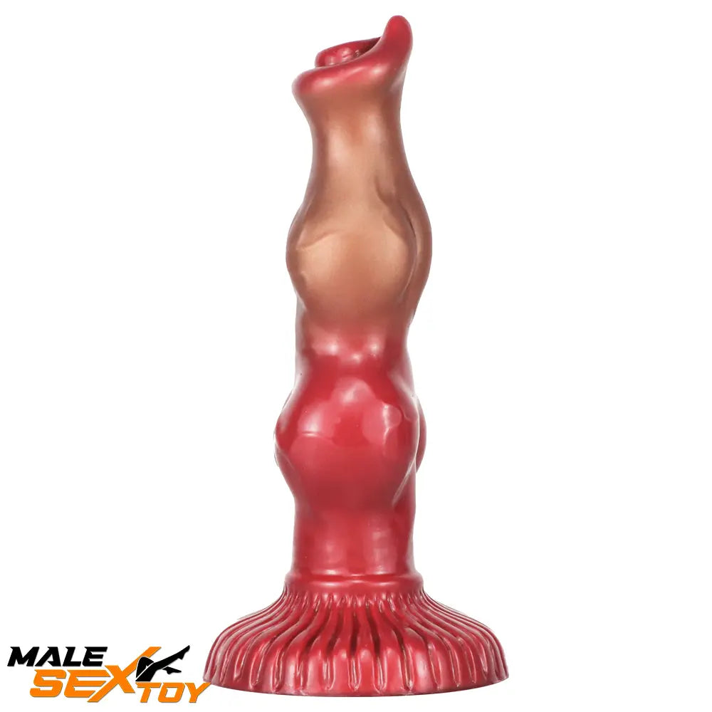 6.69in 7.48in 9.06in Silicone Fantasy Animal Dog Soft Cock Knot Dildo Male Sex Toy
