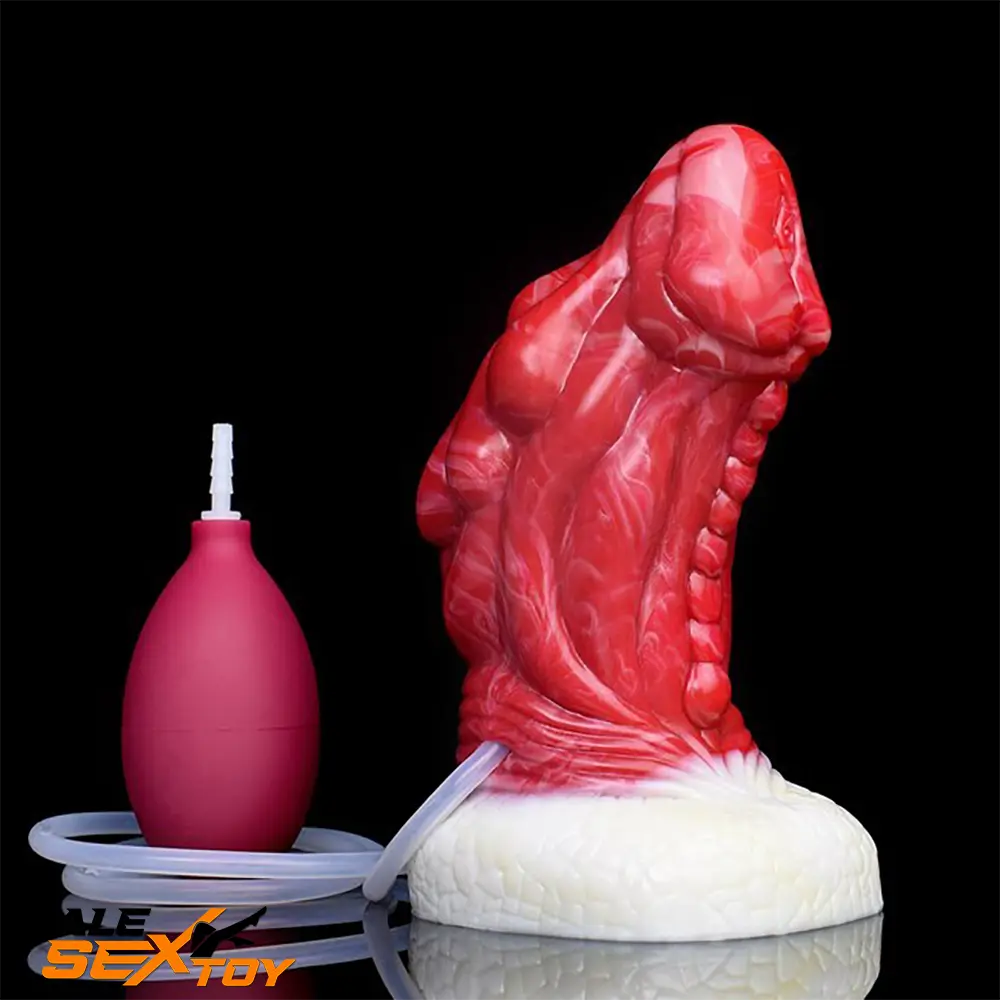 6.5in Fantasy Monster Silicone Thick Dragon Ejaculating Women Dildo Male Sex Toy