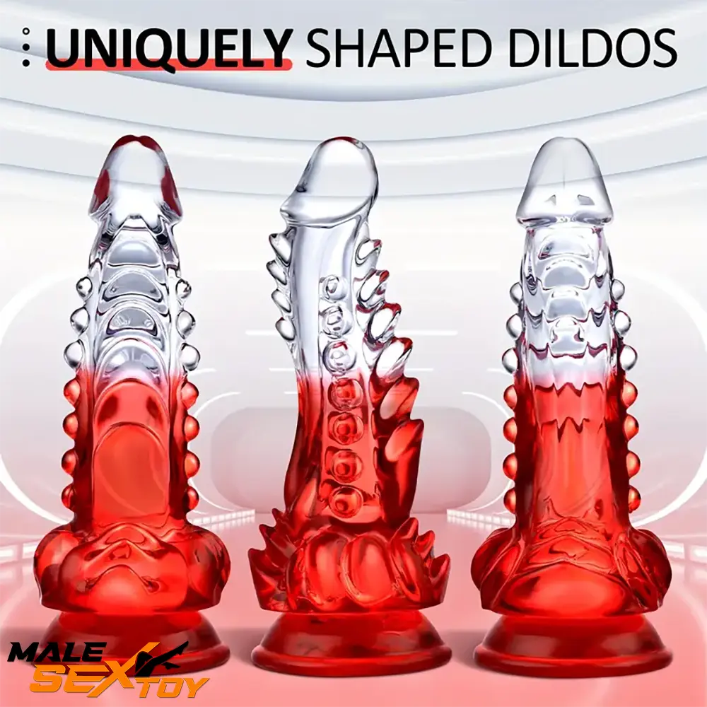 8.6in Spiked Soft Dildo Female Masturbator For Anus Vaginal Love Male Sex Toy