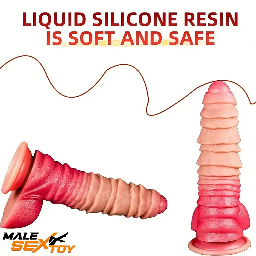 8.26in Liquid Silicone Real Big Soft Dildo For Anal Vaginal Sex Love Male Sex Toy
