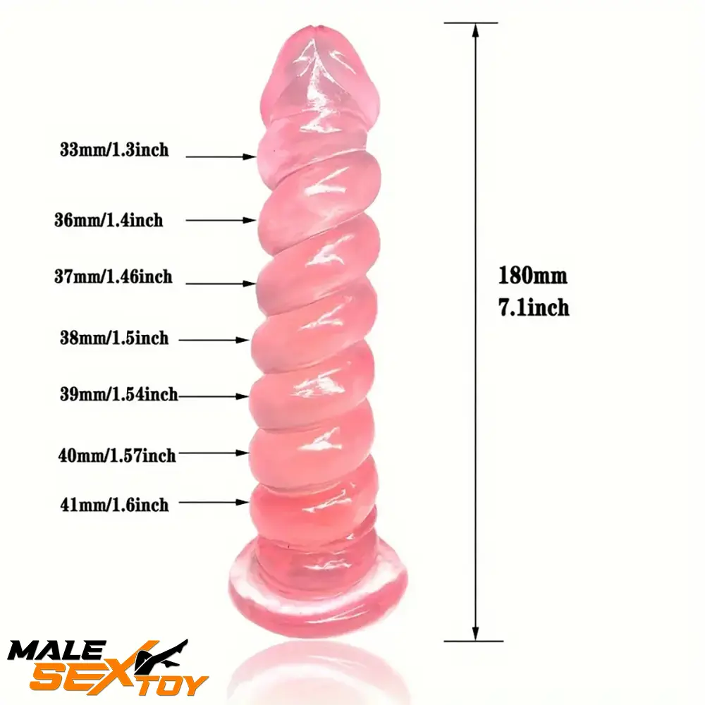 7.1in Unisex Soft Flexible Silicone Dildo For Hands Free Sex Play Orgasm Male Sex Toy