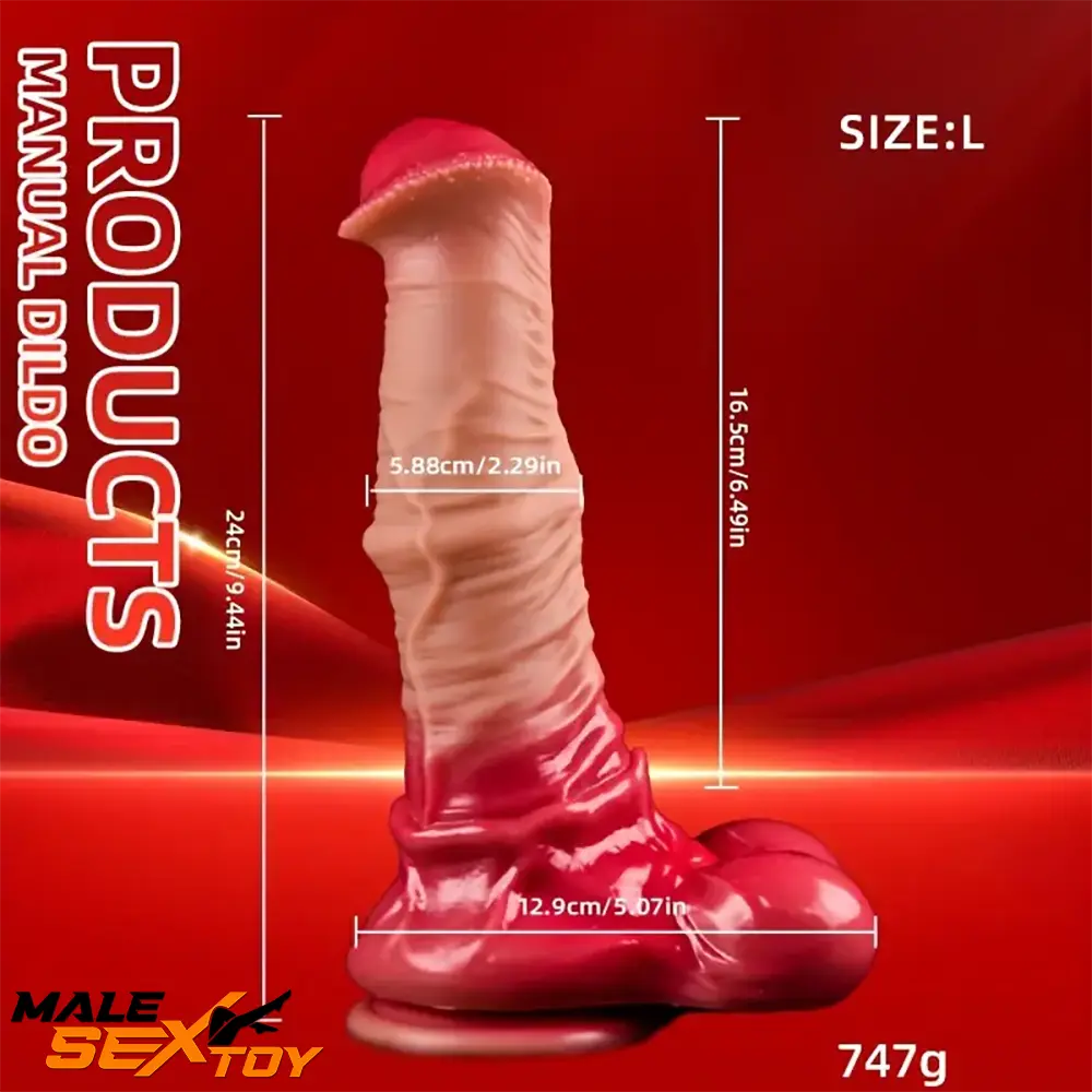 7.4in 8.46in 9.44in 10.03in 11.22in Big Silicone Soft Horse Cock Dildo Male Sex Toy