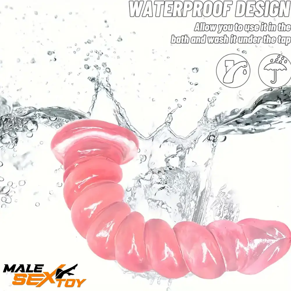 7.1in Unisex Soft Flexible Silicone Dildo For Hands Free Sex Play Orgasm Male Sex Toy