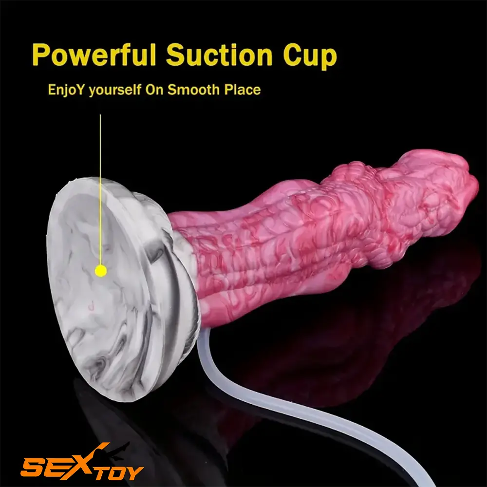 8.03in Realistic Animal Alien Dragon Ejaculating Silicone Penis Dildo Male Sex Toy