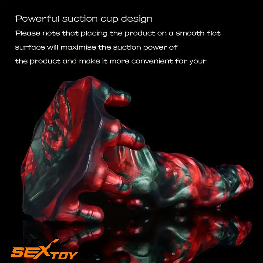 8.46in Red Devils Fantasy Big Monster Silicone Soft Dildo Love Penis Male Sex Toy