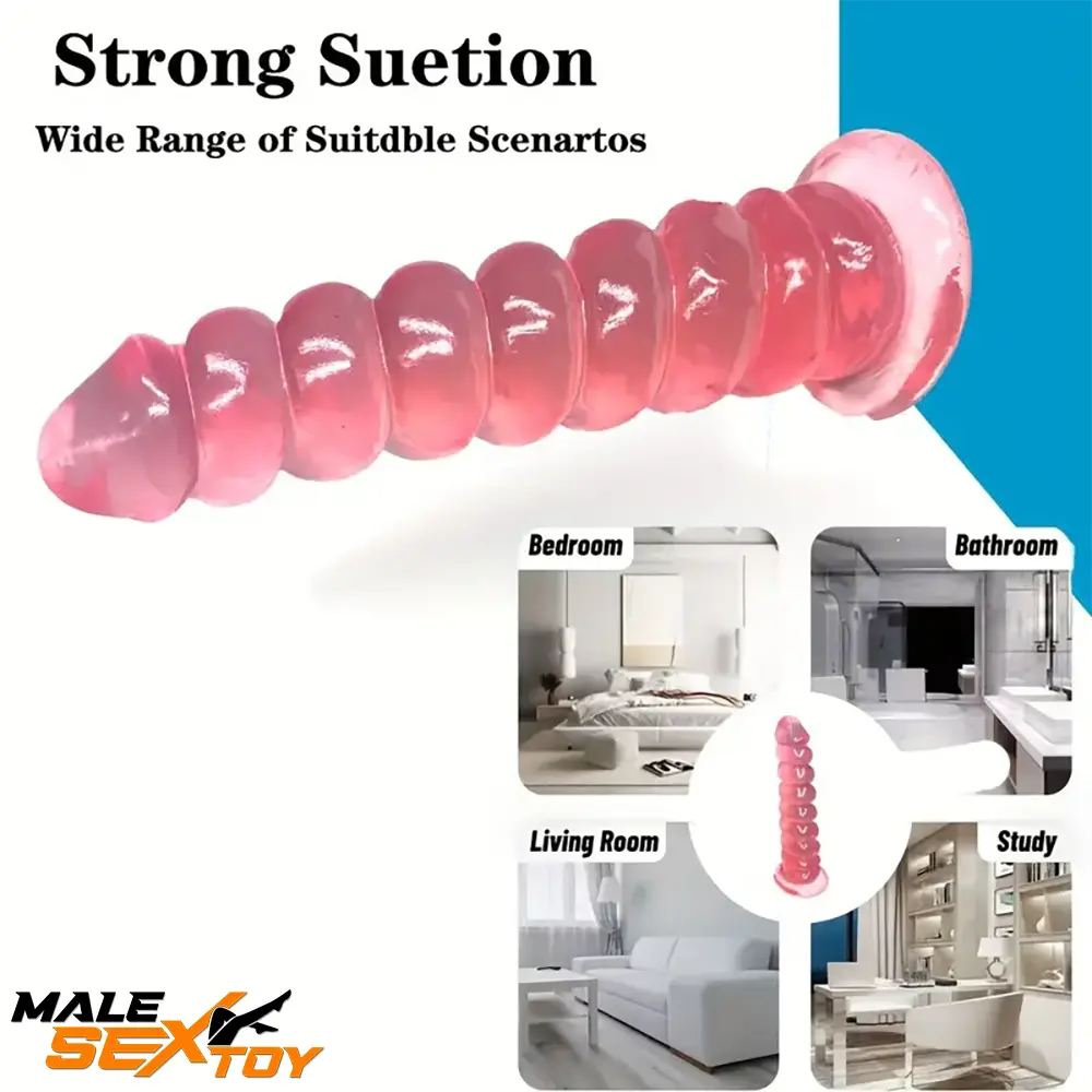 7.1in Unisex Soft Flexible Silicone Dildo For Hands Free Sex Play Orgasm Male Sex Toy