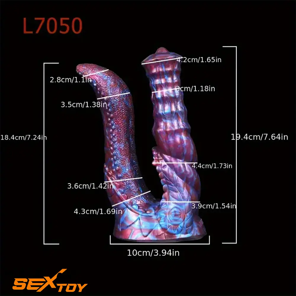 7.64in 7.99in 8.07in Fantasy Silicone Double Heads Dildo For Gay Sex Male Sex Toy