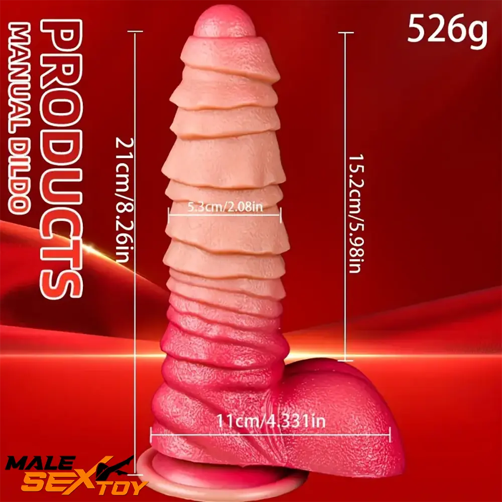 8.26in Liquid Silicone Real Big Soft Dildo For Anal Vaginal Sex Love Male Sex Toy