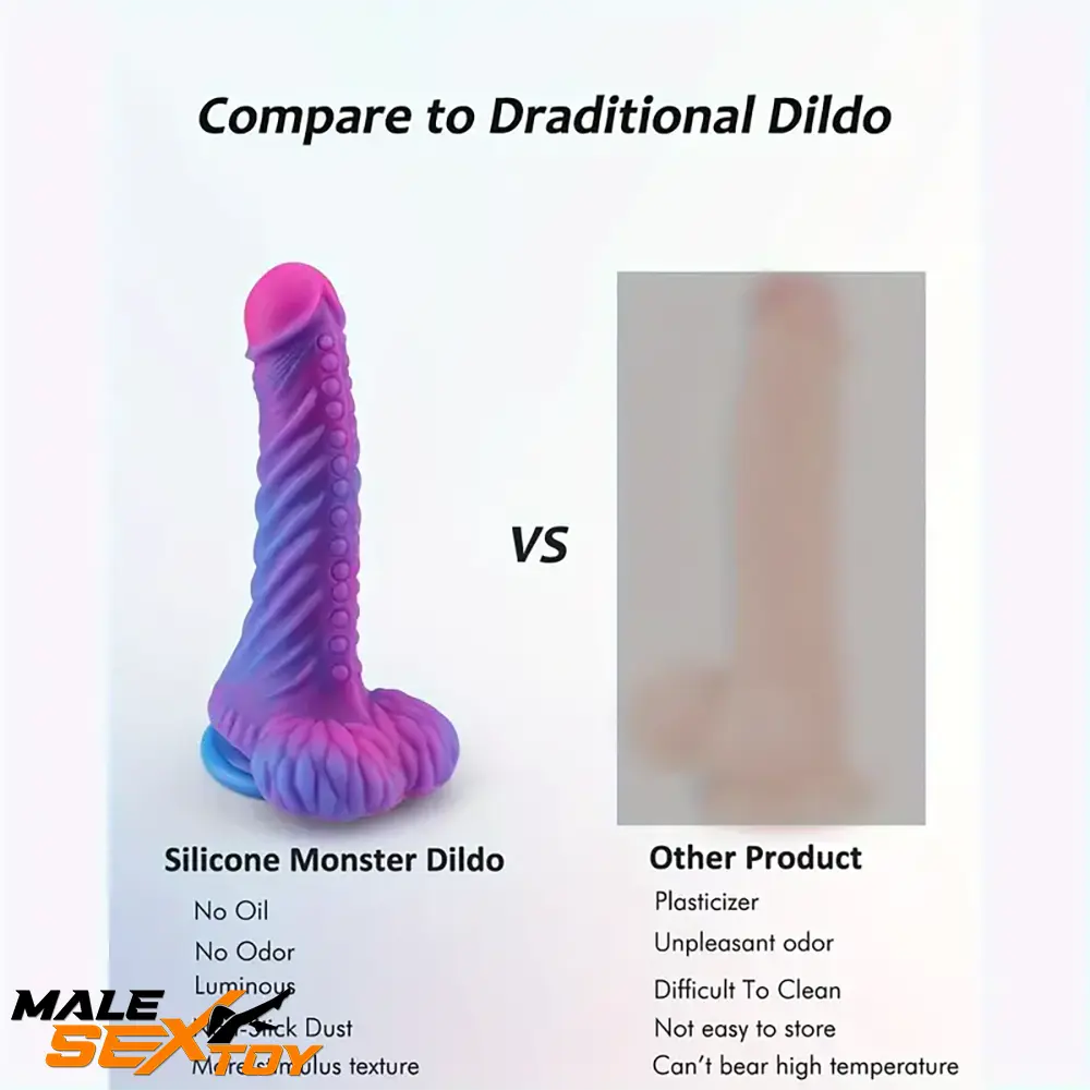 7.48in Soft Silicone Fantasy Monster Body Safe Dildo For Women Toy Male Sex Toy