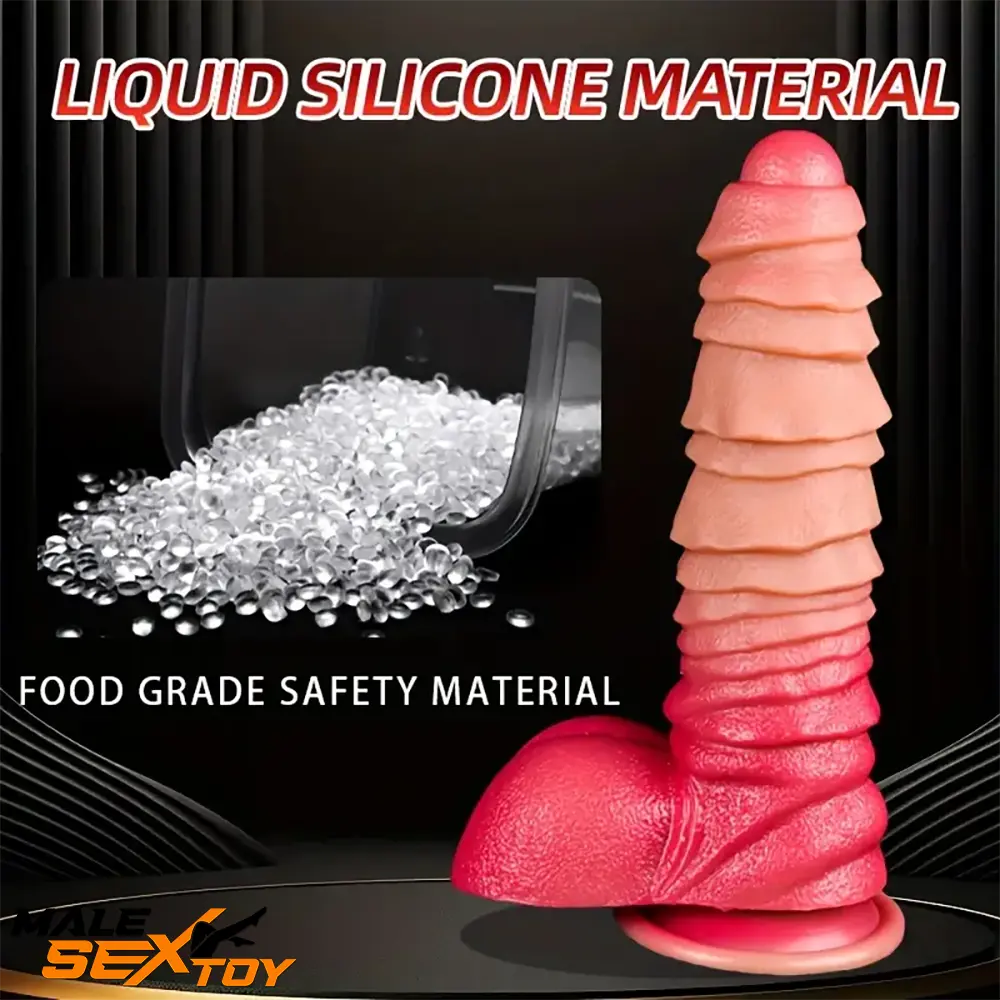 8.26in Liquid Silicone Real Big Soft Dildo For Anal Vaginal Sex Love Male Sex Toy