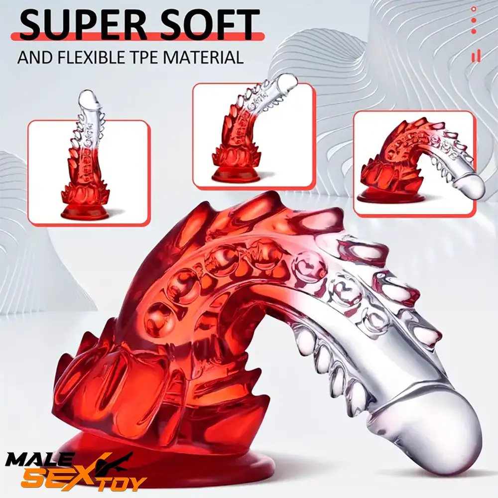 8.6in Spiked Soft Dildo Female Masturbator For Anus Vaginal Love Male Sex Toy