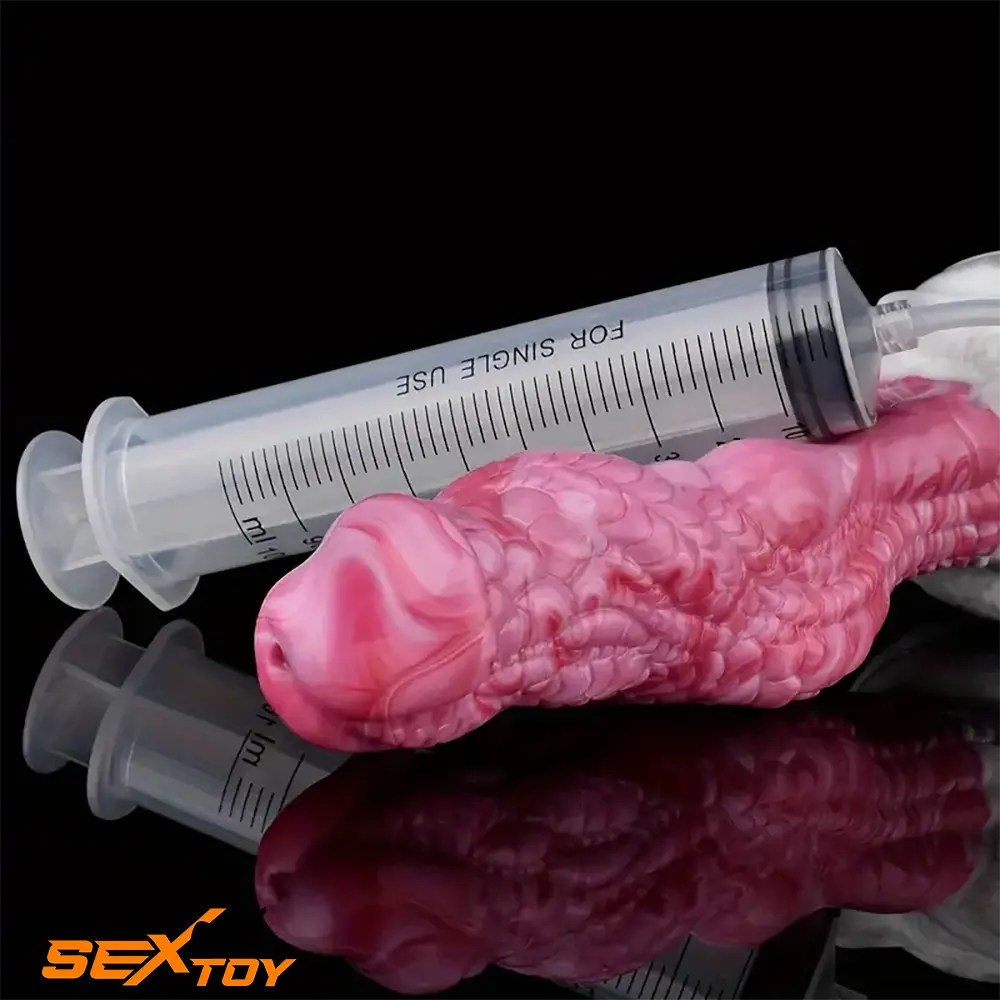 8.03in Realistic Animal Alien Dragon Ejaculating Silicone Penis Dildo Male Sex Toy