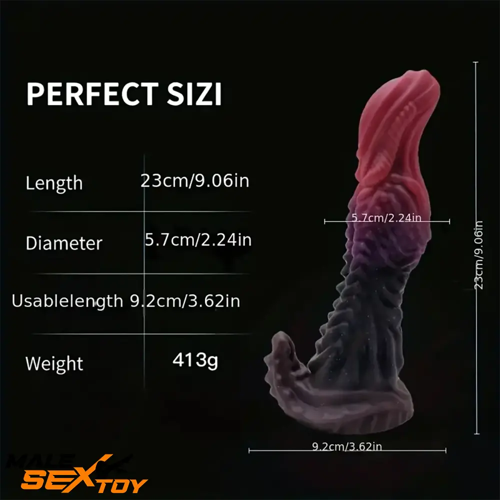 9.05in Large Odd Silicone Soft Dragon Monster Dildo For Anal Orgasm Male Sex Toy
